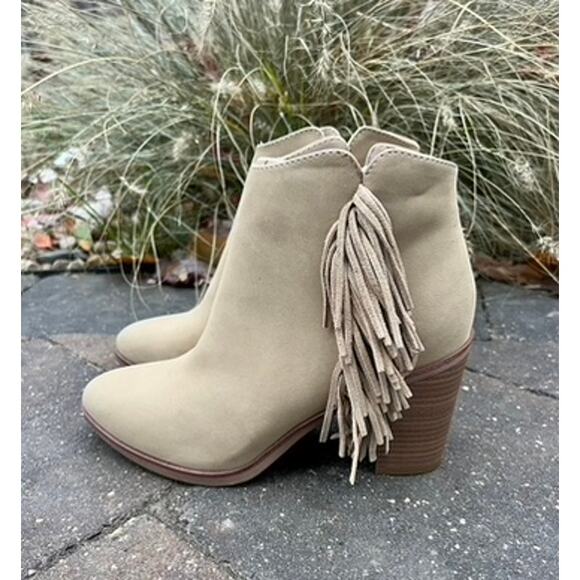 New! Mia boho western beige fringe booties size 8 - Picture 5 of 6